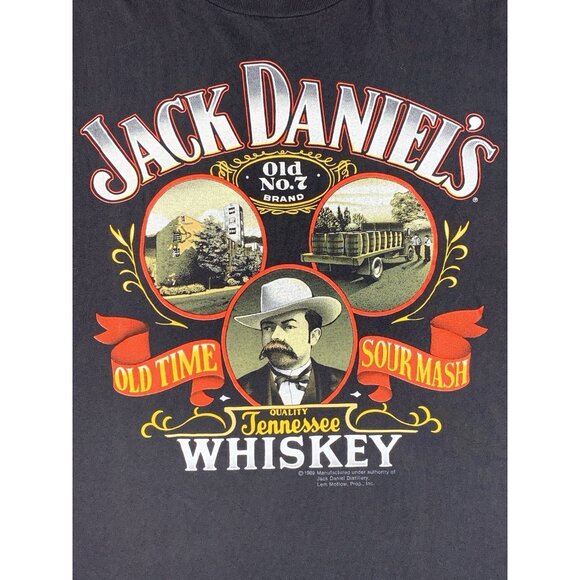 Vintage Jack Daniels Whiskey T Shirt Size XXL Made in USA 1989 - Picture 1 of 8